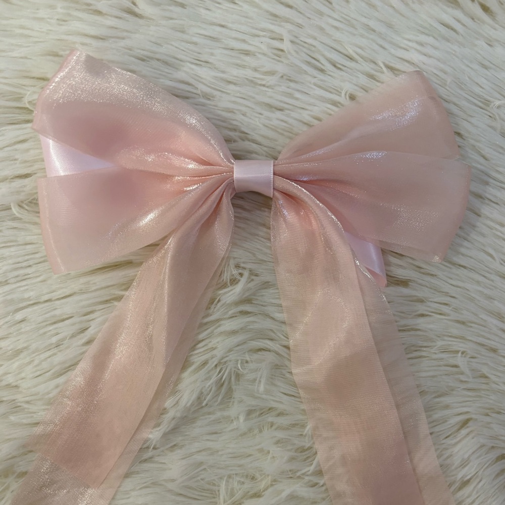 Elegant Pink Sheer Bow